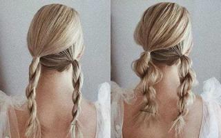 DIY hairstyles for the New Year for medium hair at home