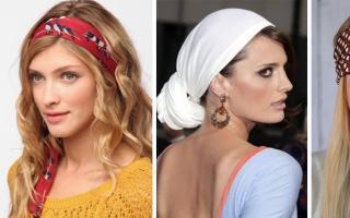 How to beautifully tie a scarf and scarf on your head in different ways?