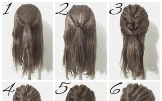 Hairstyles for long hair Quick hairstyles for long hair with your own hands