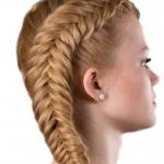 Fishtail braid and its weaving pattern